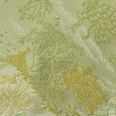 Green Flowers Jacquard, Polyester