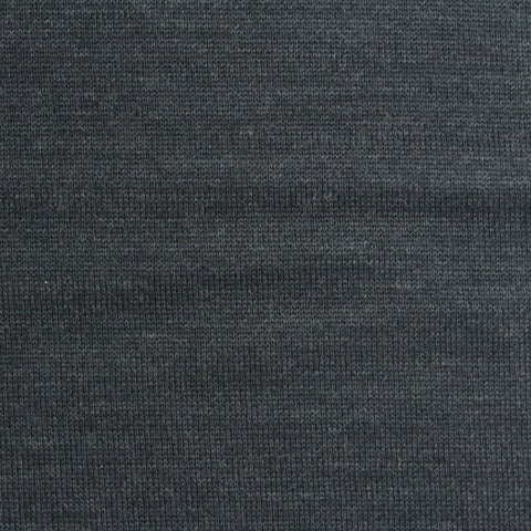 Dark Grey Marl Rib Knit, Wool-Cotton