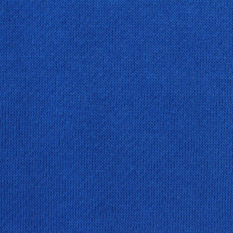 Brushed Polyester Cotton French Terry Fabric, 238 gsm, 180 cm — Blue