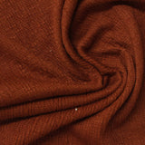 Slub Polyester Viscose Stretch Crepe Fabric, 180 gsm, 140 cm — Brown — photo 3