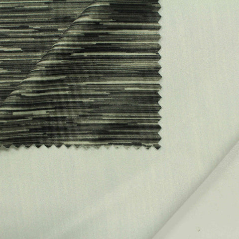 Printed Polyester Stretch Knit Fabric, 254 gsm, 160 cm — Green