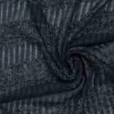 Jacquard Viscose Polyester Blend Stretch Rib Knit Fabric, 115 gsm, 145 cm — Navy — photo 3