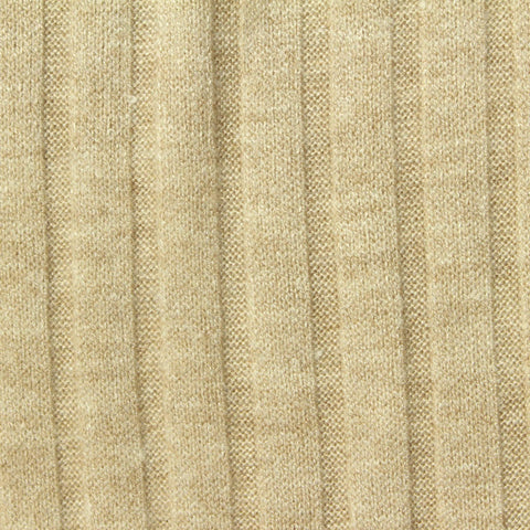 Viscose Polyester Blend Rib Knit Fabric, 200 gsm, 142 cm — Beige