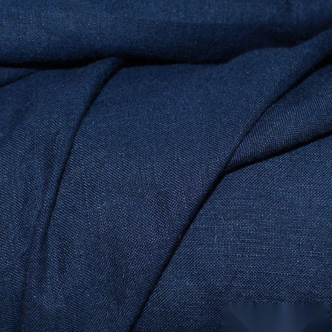 Linen Viscose Woven Fabric, 180 gsm — Navy