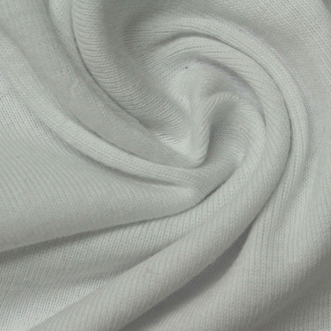100% Cotton Rib Knit Fabric, 241 gsm, 23 cm — Blue