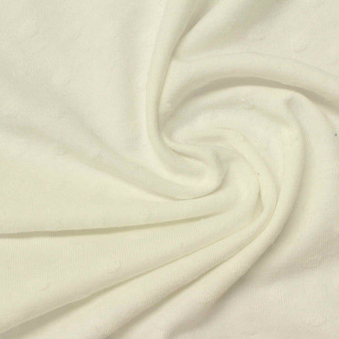 Beige Irregular-Dot Jacquard, Cotton-Poly
