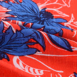 Blue Floral Jersey Knit, Viscose — photo 3