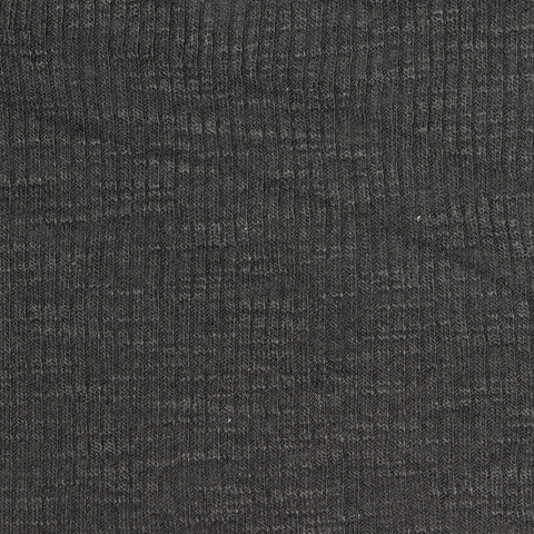 Dark Grey Marl Rib Knit, Poly-Viscose, 180 gsm