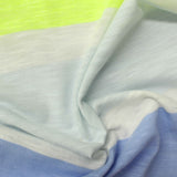 Neon Yellow-Green Marled-Stripe Jersey Knit — photo 3