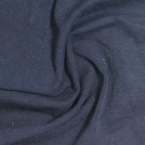 Cotton Stretch Jersey Knit Fabric, 230 gsm, 186 cm — Navy