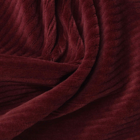 Cotton Polyester Stretch Velvet Fabric, 335 gsm, 155 cm — Red