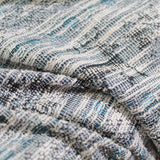 Dark Blue Abstract Chunky Knit, Poly-Viscose — photo 3