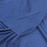 Brushed Polyester Stretch Jersey Knit Fabric, 146 gsm — Blue — photo 3
