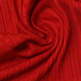 Tencel Lyocell Stretch Rib Knit Fabric, 290 gsm — Red — photo 3