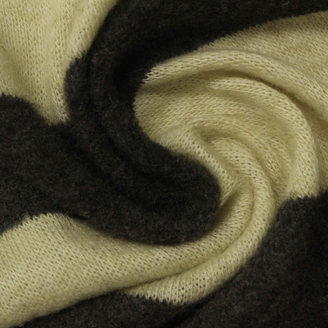 Beige Horizontal-Stripe Jersey Knit