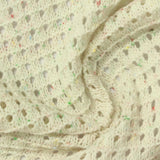 Cream Marl Pointelle Knit, Polyester — photo 3