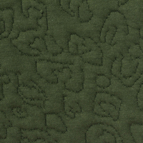 Dark Green Tone-on-Tone Jacquard, Poly-Cotton, 420 gsm