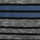 Black Horizontal-Stripe Chunky Knit, Poly-Viscose — photo 3