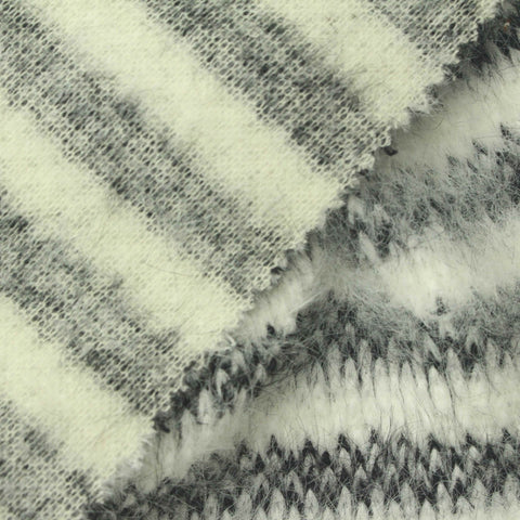 Jacquard Nylon Polyester Knit Fabric, 428 gsm, 157 cm — White