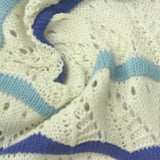 Cream Zigzag Pointelle Knit, Poly-Cotton — photo 3