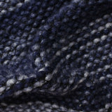 Dark Blue Horizontal-Stripe Chunky Knit, Polyester — photo 3