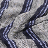 Dark Grey Horizontal-Stripe Chunky Knit, Poly-Viscose — photo 3