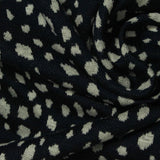 Animal Print Polyester Cotton Blend Stretch Interlock Knit Fabric, 210 gsm, 160 cm — Navy — photo 3