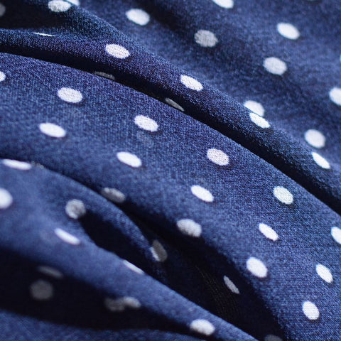 100% Polyester Chiffon Fabric, 90 gsm, 150 cm — Navy