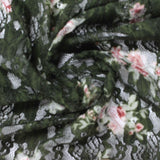 Dark Green Floral Lace, Nylon — photo 3