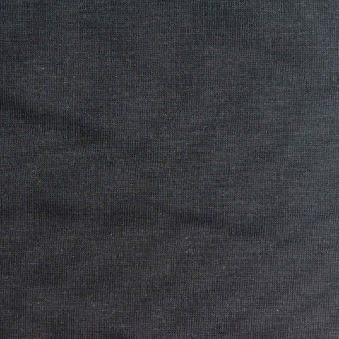Cotton Stretch Jersey Knit Fabric, 155 gsm, 173 cm — Black