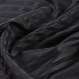 Black Vertical-Stripe Rib Knit, Polyester — photo 3