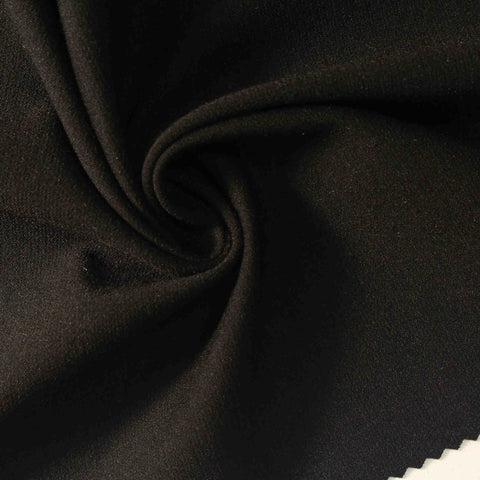 Viscose Nylon Stretch Knit Fabric, 260 gsm, 150 cm — Black