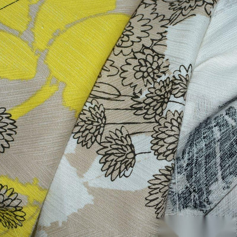 Yellow Floral Jacquard, Cotton