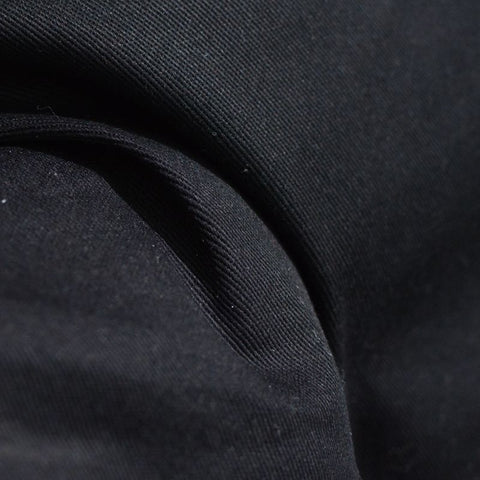 Cotton Stretch Twill Fabric, 290 gsm, 145 cm — Black
