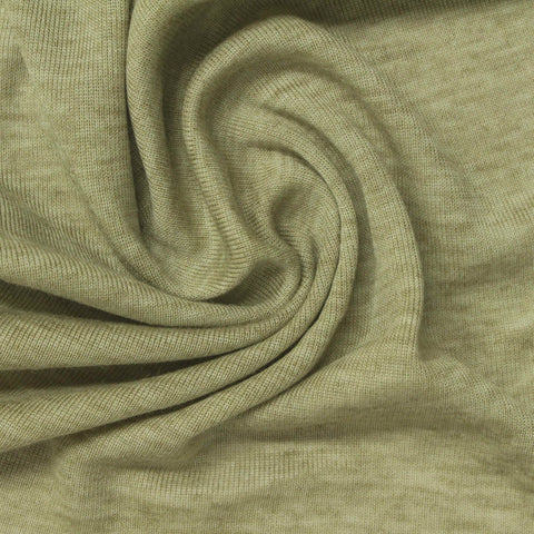 Light Green Marl Rib Knit, Tencel Lyocell-Acrylic
