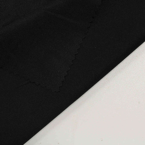 Nylon Stretch Interlock Knit Fabric, 170 gsm — Black