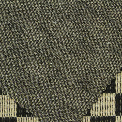 Black Check Rib Knit, Poly-Viscose, 268 gsm
