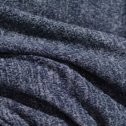 Dark Blue Marl Chunky Knit, Spandex