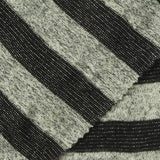 Black Stripes Chunky Knit, Viscose-Poly — photo 3
