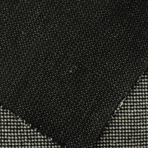Black Geometric Chunky Knit, Polyester, 400 gsm