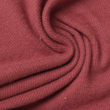 Brushed Polyester Stretch Rib Knit Fabric, 320 gsm, 130 cm — Red — photo 3
