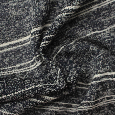 Light Grey Stripes Jersey Knit, Polyester