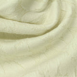 Cream Abstract-Leaf Jacquard, Poly-Viscose — photo 3