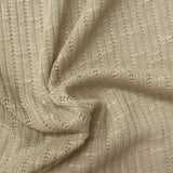 Beige Tone-on-Tone Chunky Knit, Polyester — photo 3