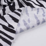 Black Zebra Jersey Knit, Polyester — photo 3