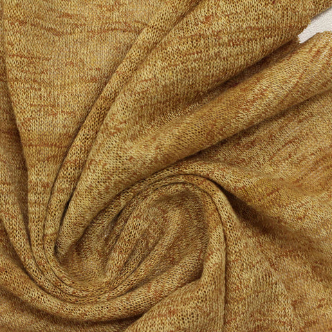 Brown Marl Jersey Knit, Poly-Cotton, 163 gsm