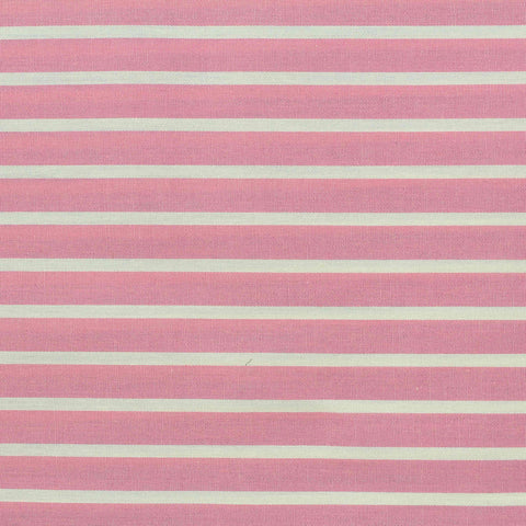 Pink Vertical-Stripe Poplin, Cotton