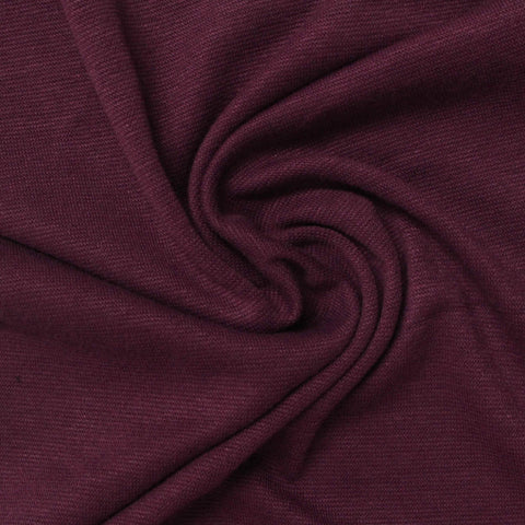 Polyester Viscose Stretch Rib Knit Fabric, 205 gsm, 150 cm — Red, ref EF-238349