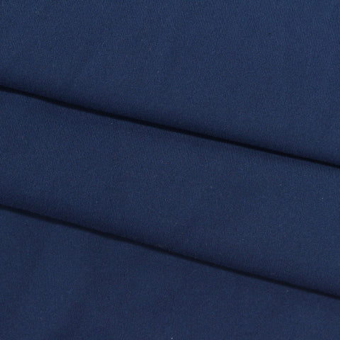 Brushed Polyester Stretch Sateen Fabric, 230 gsm — Navy