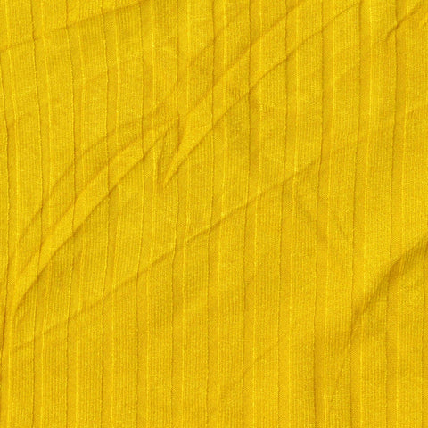 Viscose Stretch Rib Knit Fabric, 250 gsm, 145 cm — Yellow